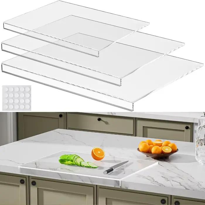 Planche à découper en acrylique avec rebord de protection