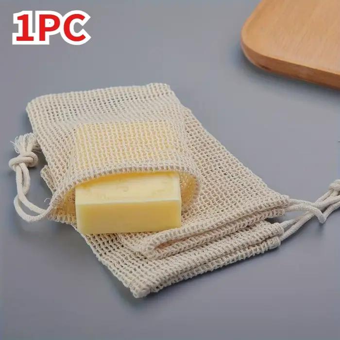 Sac réutilisable et respirant pour économiser le savon, conçu pour le nettoyage, le rasage et les essentiels du voyage du visage, gris clair, pour une peau douce et saine