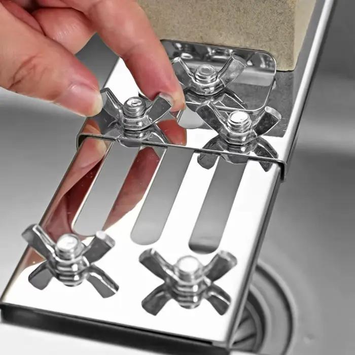 Support d'affûtage de couteaux antidérapant en acier inoxydable
