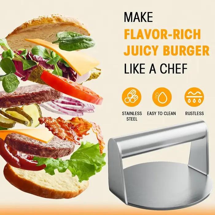 Presse à Viande Antiarina en Acier Inoxydable 430, Circulaire et Carré, Outil de Cuisine