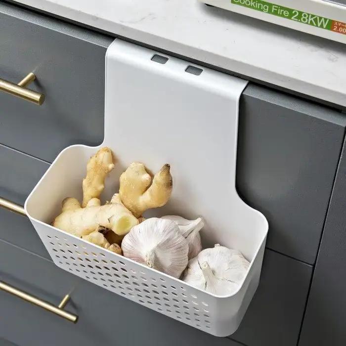 Étagère de rangement pour armoire de cuisine, panier suspendu derrière la porte, boîte organisatrice, accessoires gain de place