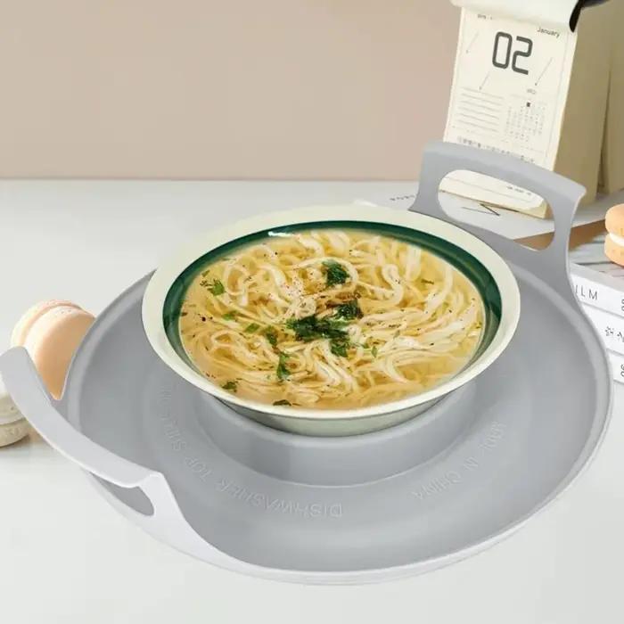 Nouveau plateau d'assiettes à micro-ondes Anti-déformation, fournitures de cuisine à domicile, support de plaques à micro-ondes en PP pour bols, support de vapeur facile à nettoyer