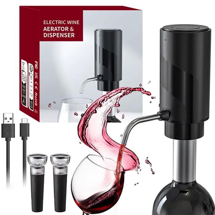 Distributeur d'aérateur de vin électrique rechargeable, aération automatique à une touche, accessoire de bar intelligent pour soirées et dîners romantiques