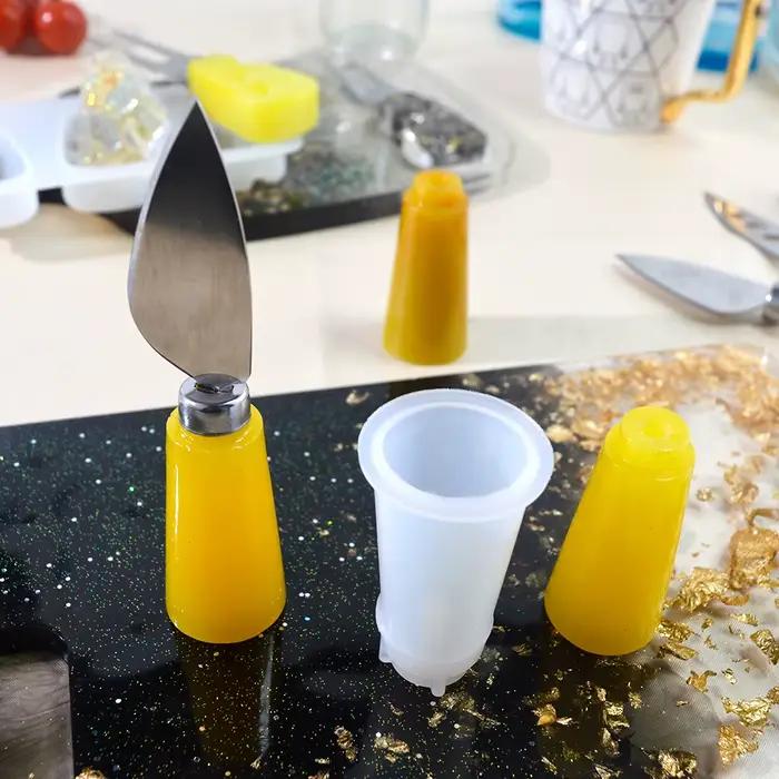 Plateau à manche de couteau DM318, moule en résine de Silicone, planche à découper, boîte de rangement de couverts, moule en résine époxy pour la vaisselle