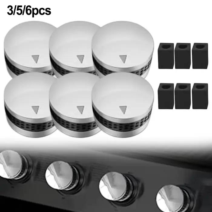 Boutons de commande de gril à gaz, boutons de commande de cuisinière en plastique, bouton de poignée antidérapant de remplacement, tige de Valve en forme de D pour barbecue, 3/5/6 pièces