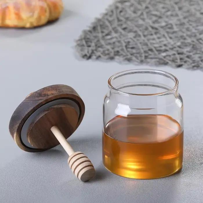 Pot de miel scellé en verre à haute teneur en Borosilicate de 500ML