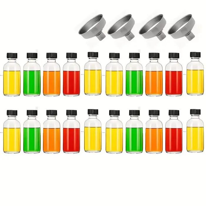 10/20/30 bouteilles en verre modernes avec couvercles, adaptées au jus de gingembre, à l'huile, mini-contenants écologiques de 60 ml, lavage à la main uniquement, sans BPA, parfaites pour un mode de v