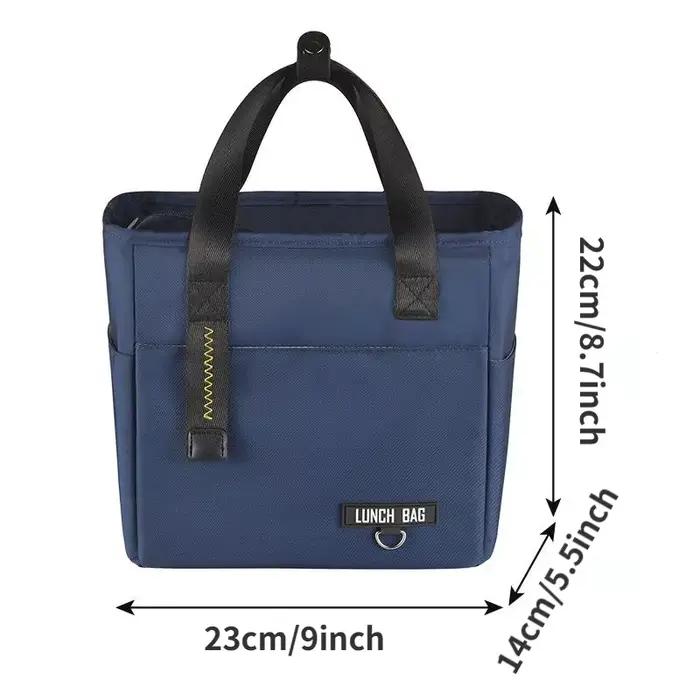 Boîte à déjeuner Bento isolée, sac thermique de grande capacité, sacs de rangement des aliments à fermeture éclair, conteneur refroidisseur, sacs à main de pique-nique de voyage