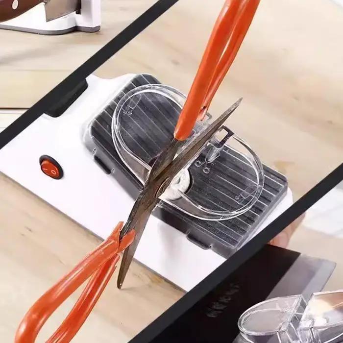 Affûteur de couteaux de cuisine électrique multifonctionnel rechargeable pour ciseaux et coupes occasions spéciales et cuisine professionnelle