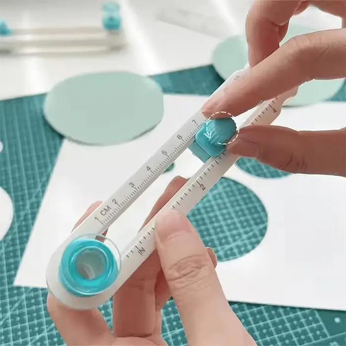 Couteau de découpe rond réglable, outil de découpe artisanal multifonctionnel, coupe-papier circulaire pour scrapbooking, coupe-cartes pour scrapbooking