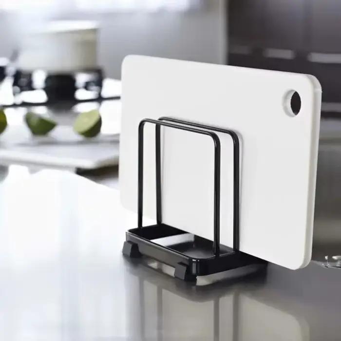 Étagère simple à plusieurs niveaux pour planches à découper, égouttoir vertical de cuisine couleur unie, support de séchage de vaisselle, tri et rangement