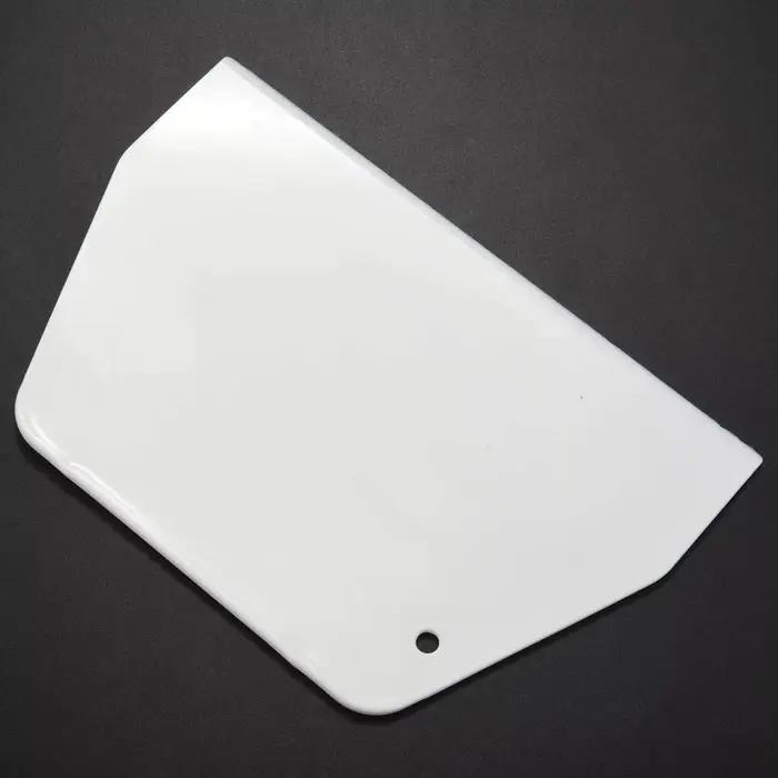5 pièces, grattoir à pâte en plastique blanc plat de 19 cm x 12