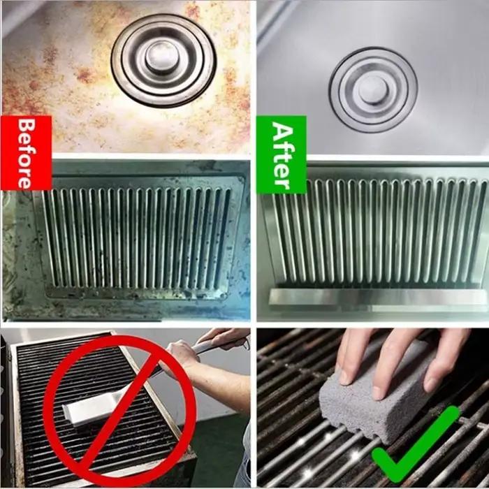 Brosse de nettoyage de gril de Barbecue, bloc de brique, pierre ponce, brique pour support de Barbecue, cuisine extérieure, outils de Barbecue Mangal