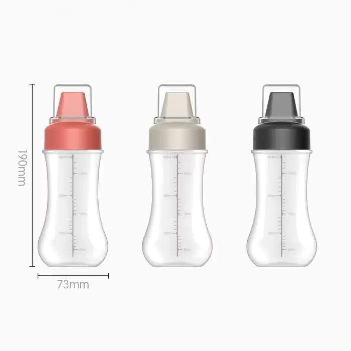 Bouteilles à condiments transparentes à 5 trous avec buses pour mayonnaise
