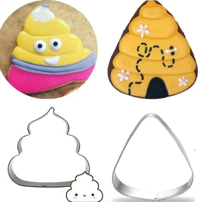 1 pièces pâtisserie reposteria dessin animé caca moules en métal emporte-pièce Fondant gâteau décor outil Biscuit moule