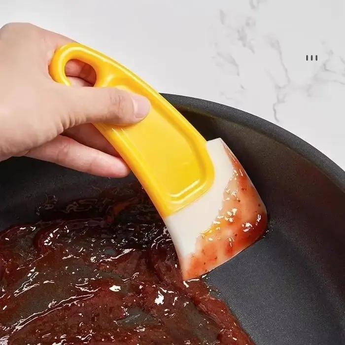 Grattoir à casserole en Silicone, spatule de nettoyage de la vaisselle, grattoir à vaisselle antiadhésif, poêle de cuisine, spatule de nettoyage en caoutchouc, outil de nettoyage de casseroles