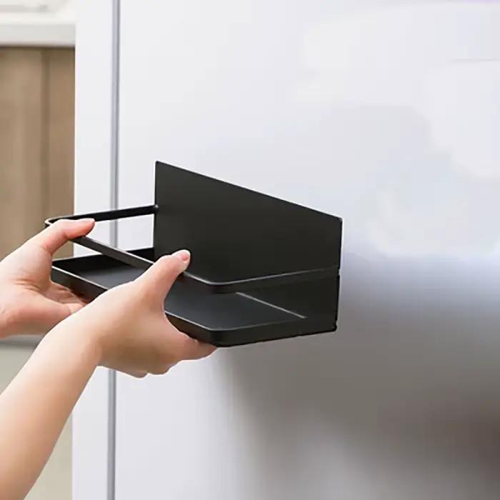 Étagère de cuisine magnétique, aucun poinçonnage requis, support de rangement pour réfrigérateur, organisateur d'épices de cuisine, accessoires de cuisine, Organization