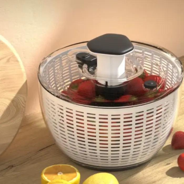 Spinner à salade pour cuisine saine, lave-légumes, séchoir vert à feuilles, panier de vidange d'eau efficace, passoire de préparation des aliments