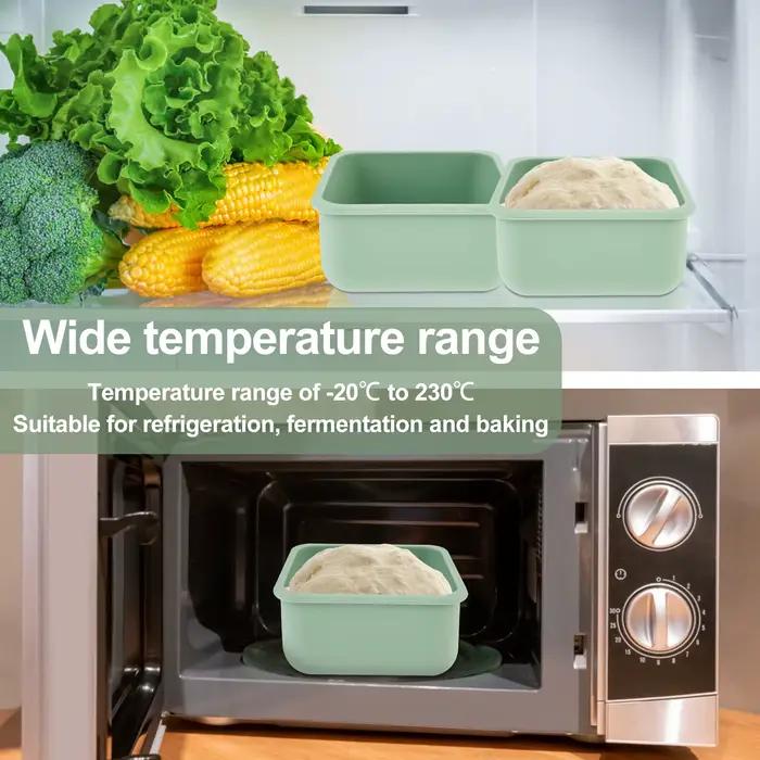 Boîte à pâte à Pizza, outil de cuisson, boîte alimentaire, boîtes à pâte en Silicone résistantes à la chaleur, boîte de Fermentation pour réfrigérateur, fabrication de boulangerie, 2 pièces