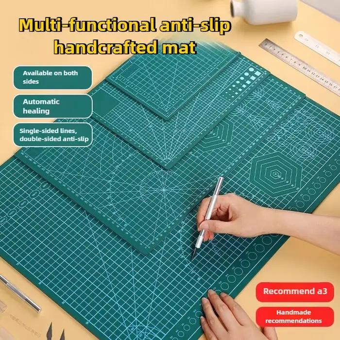Tapis de découpe en PVC pour couture et bricolage, double face antidérapante, multiple formats et couleurs pour ateliers et projets créatifs