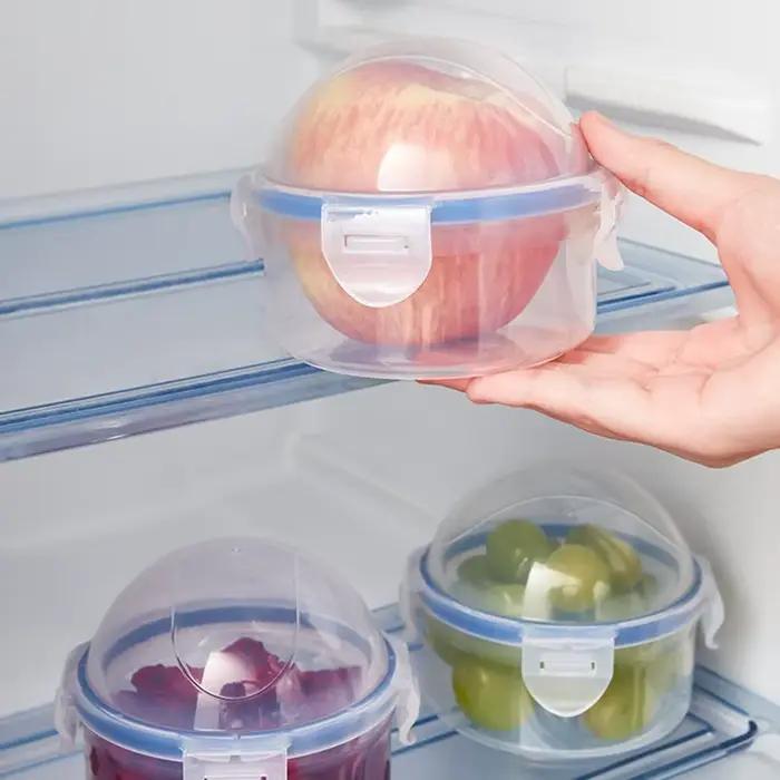Boîte de stockage de fruits et légumes réutilisable en plastique PP transparent pour réfrigérateur et organisation de cuisine occasionnelle et quotidienne