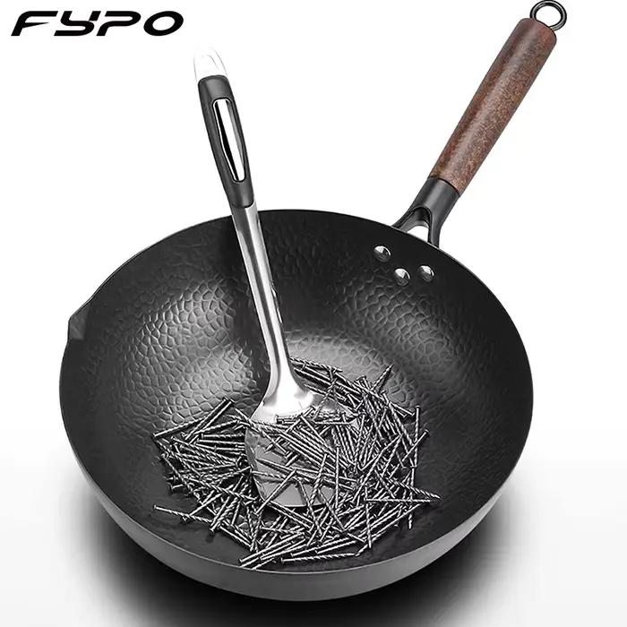 Wok artisanal en fer de 32cm