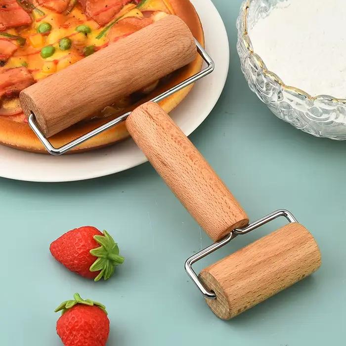 Rouleau de cuisson en bois Double face
