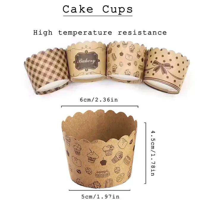 Moule à gâteau standard Chi en papier, moules à muffins, doublures, tasse de cuisson, 50 pièces