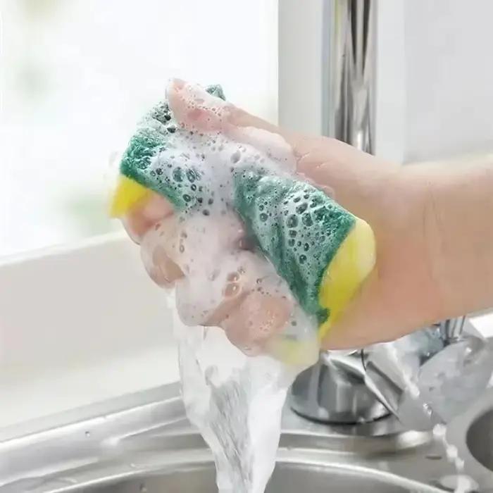 Éponge double face très absorbante, pot de nettoyage magique, brosse de nettoyage antirouille, outil de nettoyage de cuisine