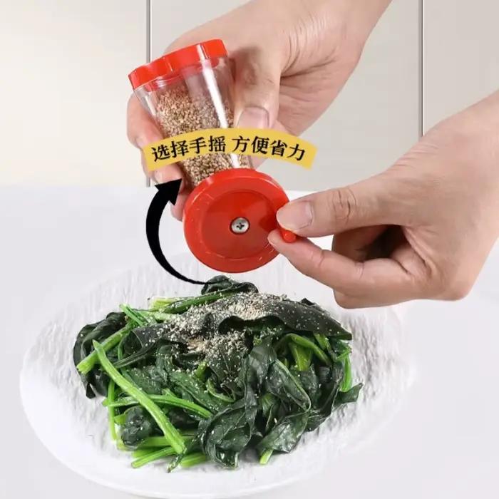 Broyeur de graines de sésame, distributeur de graines de sésame de 75ml, outil de broyage de graines de cuisine multifonctionnel, moulin à sésame manuel pour la cuisine