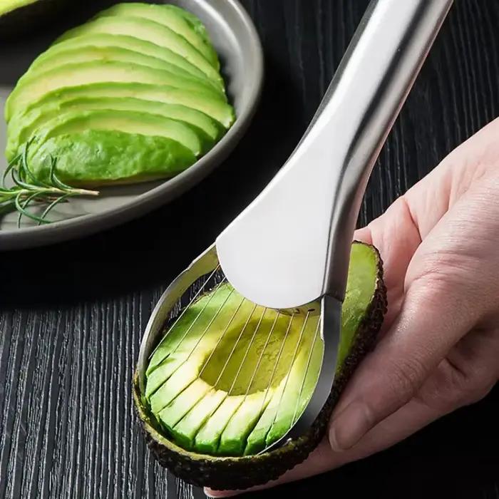 Couteau d'avocat Gadget coupe-acier inoxydable Gadgets de cuisine artefact de coupe de fruits tout