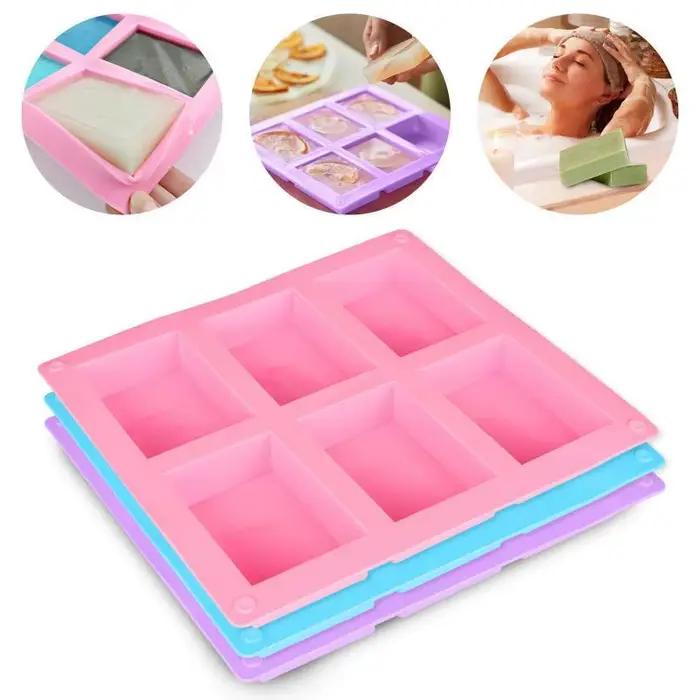Moules en silicone rectangulaires à 6 grilles