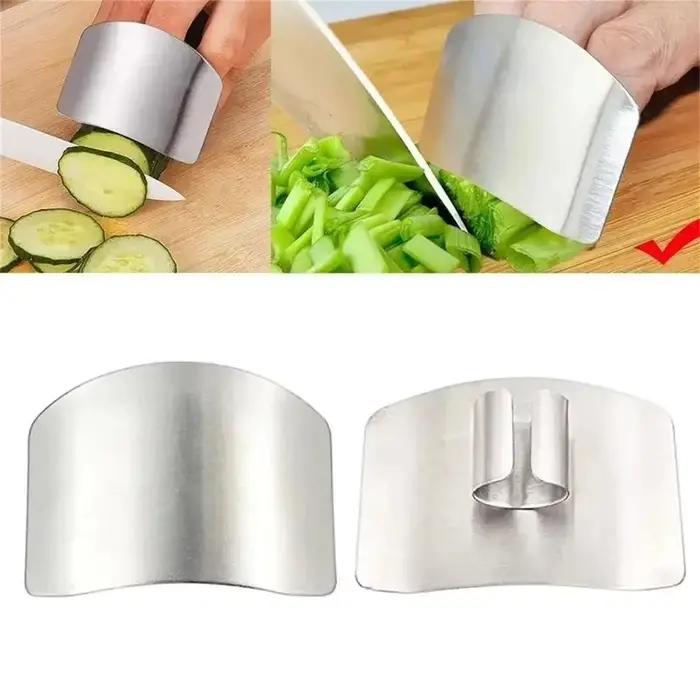 1 pièce Protège-doigts de cuisine en acier inoxydable