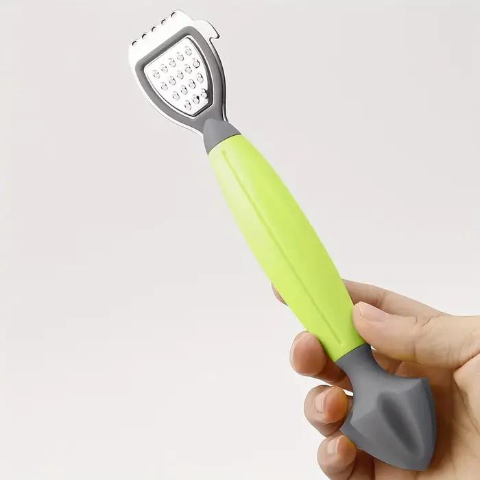 Zesteur de citron et presse-agrumes multifonctionnel lame en acier inoxydable poignée verte pour râper et presser agrumes en cuisine pour des saveurs fraîches et subtiles
