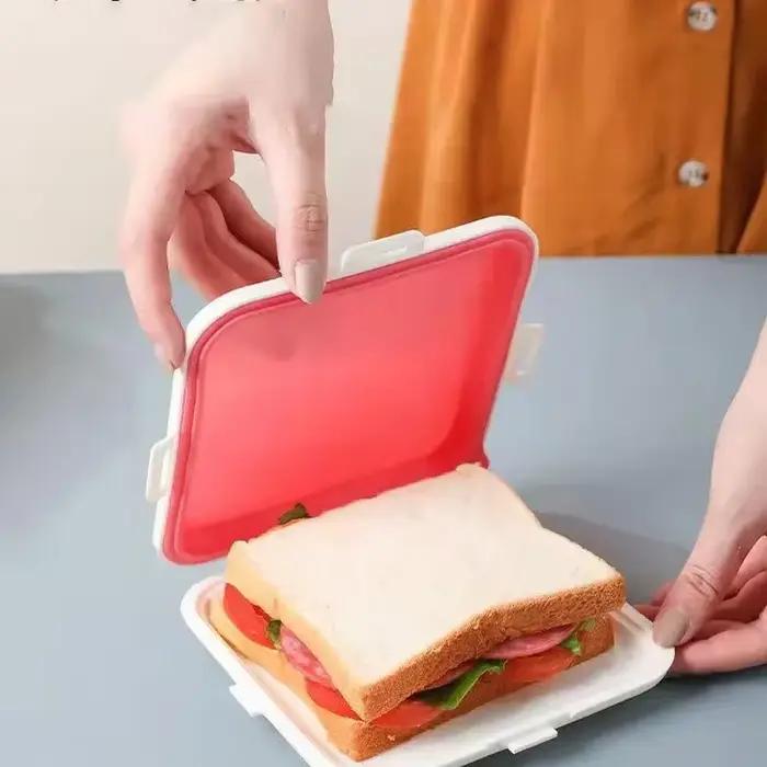 JUSTINLAU Sandwich Toast Bento boîte Portable réutilisable