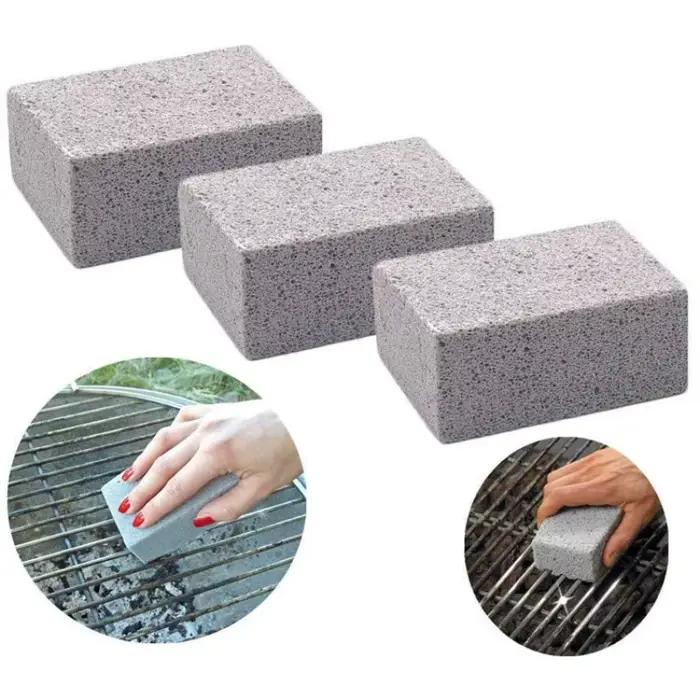 Brosse de nettoyage de gril de Barbecue, bloc de brique, pierre ponce, brique pour support de Barbecue, cuisine extérieure, outils de Barbecue Mangal