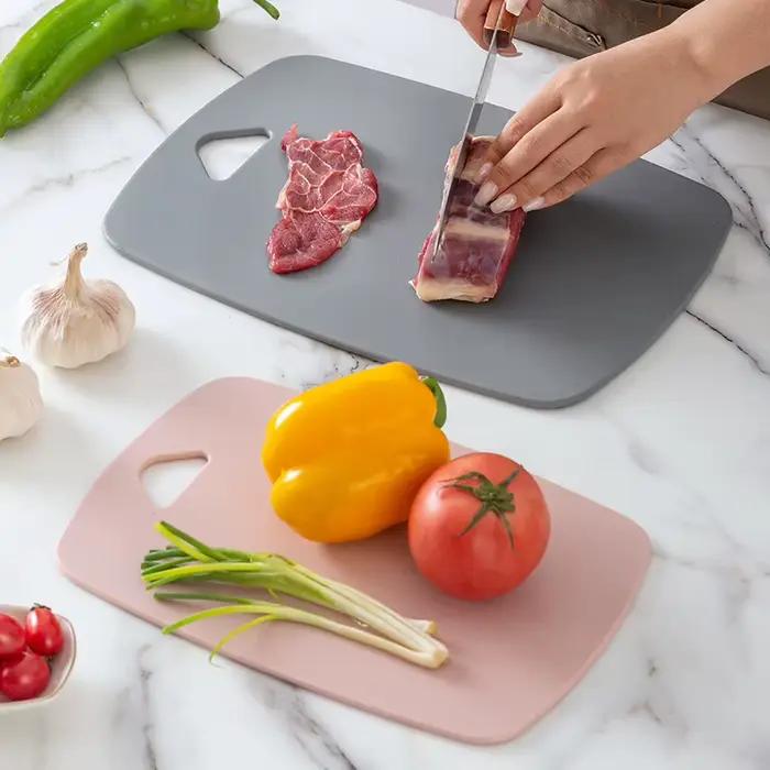Planche à découper en plastique rose multifonctionnelle pour préparation de repas pour bébés et fruits ménagers haute valeur esthétique