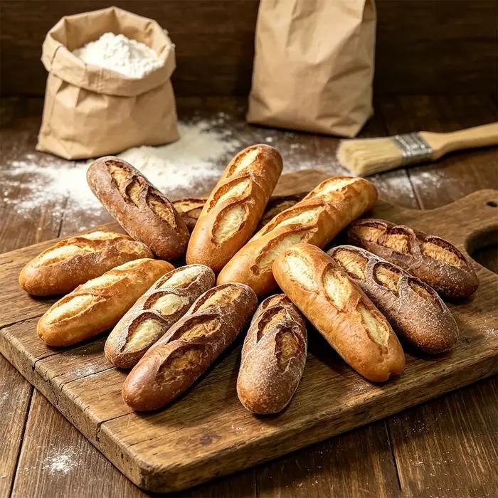 Baguette Française Artificielle Réaliste, Modèle de Pain Long Faux avec Support à Pain, Accessoire de Présentation de Pain Imitation pour la Région Française