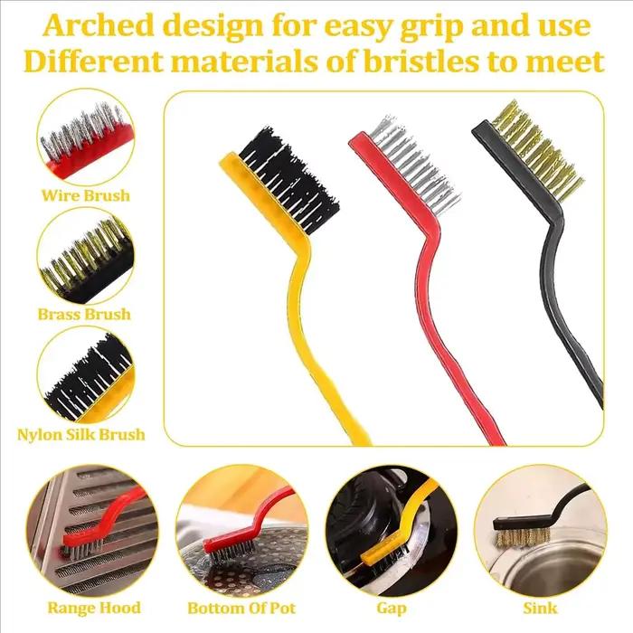 Kit d'outils de nettoyage multi-surfaces : brosse et raclette durables pour la graisse des cuisinières à gaz et des