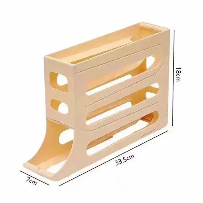 Boîte de rangement pour œufs de réfrigérateur, 4 couches, distributeur automatique d'œufs, organisateur de réfrigérateur