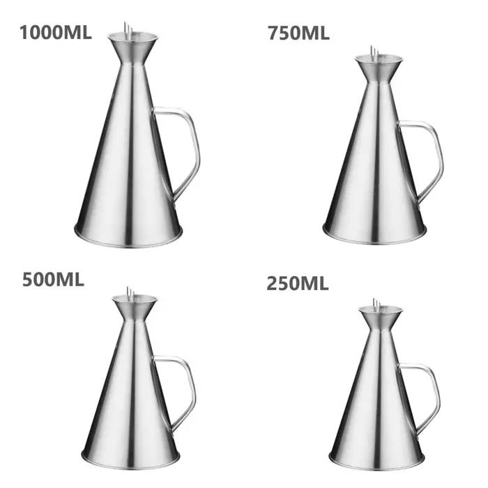 Bouteille d'huile d'olive en acier inoxydable de 500ml