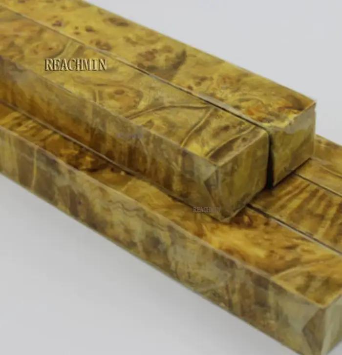 Couteau de bricolage artisanal avec poignée en caoutchouc et manche en camphre doré du Myanmar pour travaux maison et projets de bricolage