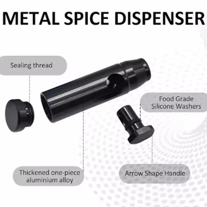 Mini poivrière en métal de qualité supérieure, distributeur d'épices, édulcorant, rangement de voyage Portable, 3 pièces