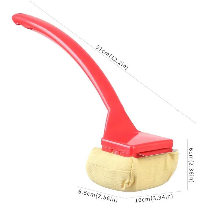 Brosse de nettoyage pour grillades à la vapeur, sans poils, avec raclette, résistante à la chaleur, sûre pour tous types de grils, sans rayures, sans poils.
