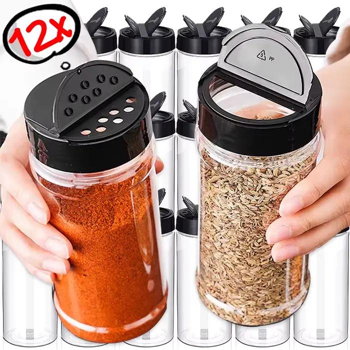 Pots à épices en plastique avec couvercles Shaker