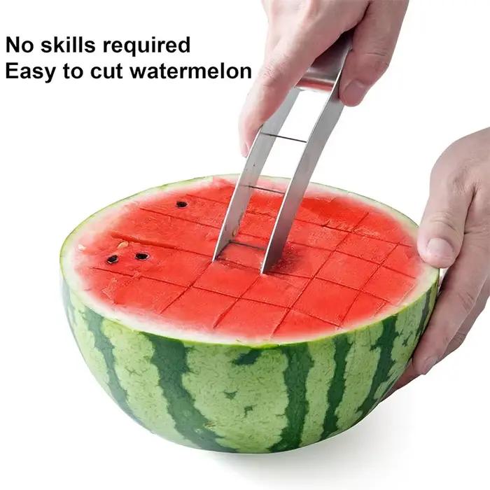 Trancheuse en acier inoxydable, coupe-melon opaque, gadget de cuisine