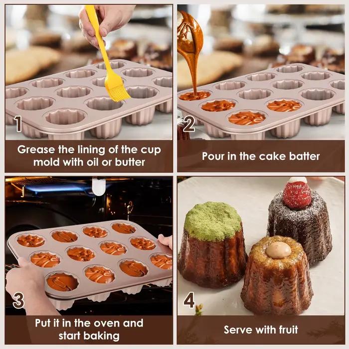 Moule Canele en acier au carbone 6/9/12 cavités