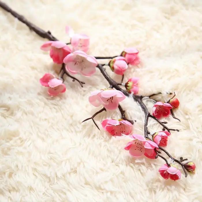 Pics à gâteaux en fleurs de prunier, 6 pièces, décorations de fleurs, fournitures de décoration de Cupcake d'anniversaire et de mariage, décorations de desserts pour fête Festive