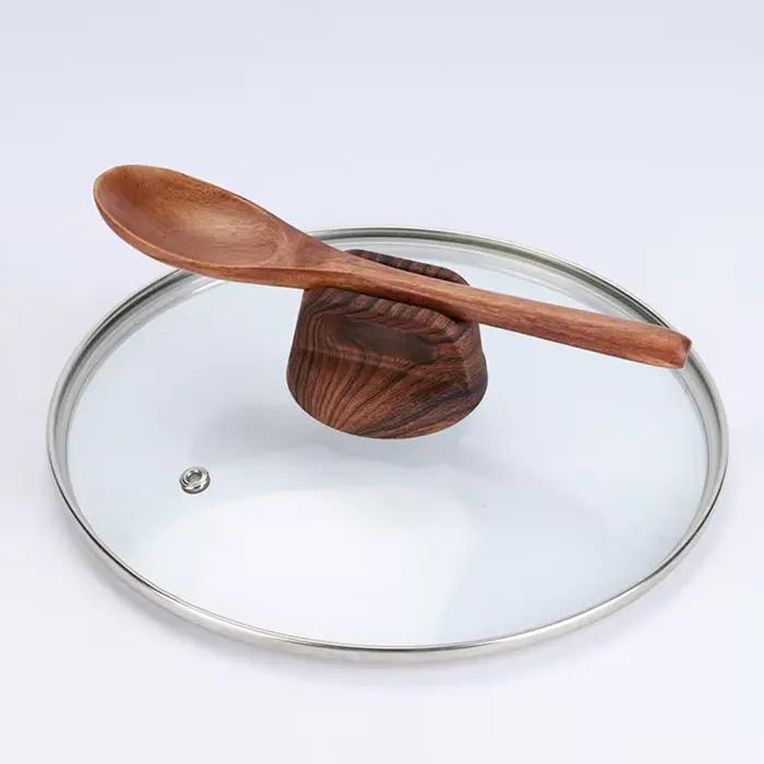 Capuchons universels de boutons de Pot Lib couvercles de casserole en bois résistants à la chaleur poignée de levage de remplacement ustensiles de cuisine pour homme femme occasions spéciales
