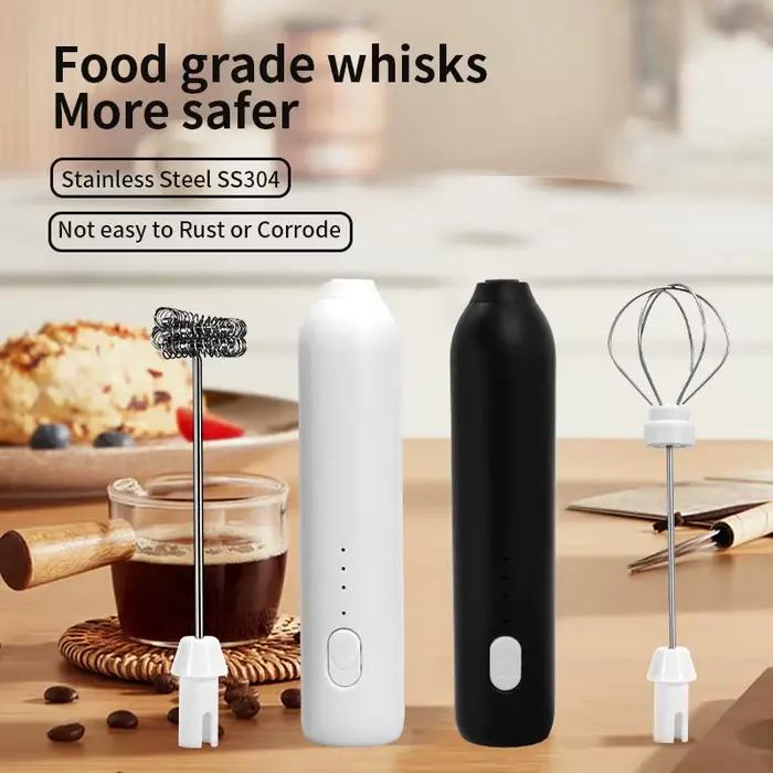 Mousseur à lait électrique chaud + batteur à oeufs sans fil type-c charge 3 vitesses Mini fabricant de mousse portable fouet à café outils de cuisine